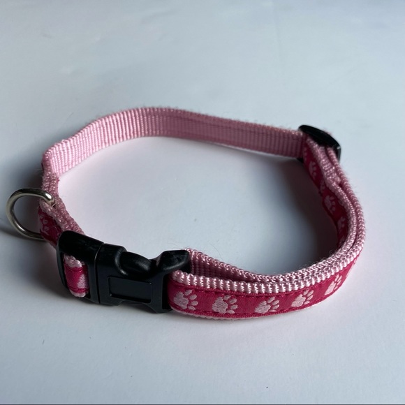 Dog Collar Pink Paws adjustable size 14” to 20” X 5/8” Guardian Gear puppy girl - Picture 7 of 13